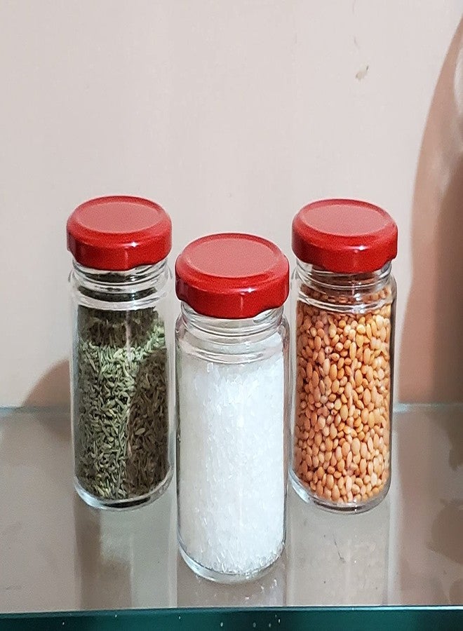 Pure Source India Airtight Glass Storage Jar -190 ml, 4 Piece, Transparent - Image 2